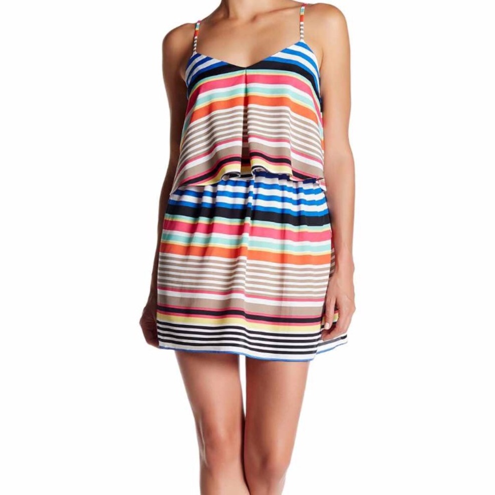 Layered printed dress